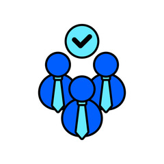 Icon a team, isolated against a clean background.