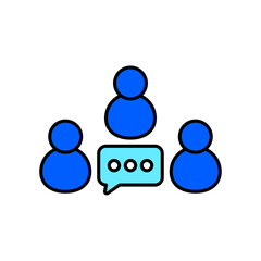 Icon a discussion, isolated against a clean background.