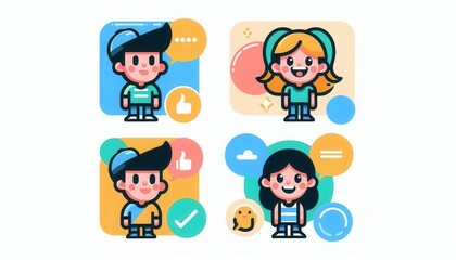 Fototapeta premium Engaging animated characters in a vibrant environment a creative studio perspective