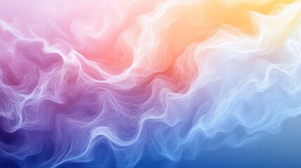 Obraz premium Abstract gradient background with blue to orange, pastel purple, pink, and white, featuring a highly detailed, ideal for modern and elegant designs.