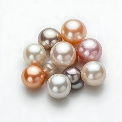 Luxury Iridescent Pearls: Exquisite Marine Gemstones for Elegant Jewelry and Wedding Accessories