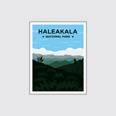 Haleakala national park logo vector symbol illustration design, poster logo illustration