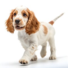 A young English Cocker Spaniel dog.
