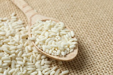 Composition with white rice on the tablу