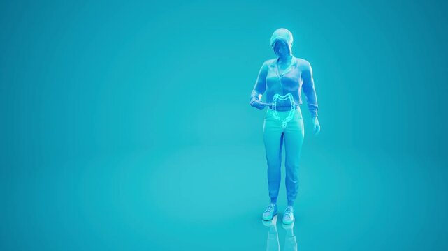 Conceptual animation of the gut microbiome