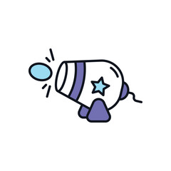 Circus Cannon Vector icon