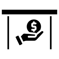 Minimalist Glyph Bribery and Corruption Icon