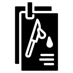 Minimalist Glyph Blood Forensic Sample Icon