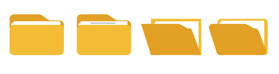 File folder icon set. Design for app document icons vector eps10.