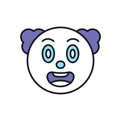 Comedian Face Vector icon