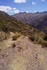 Hiking in the Andes Mountains in South America