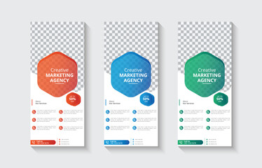 New creative business concept, business corporate roll-up banner design, roll-up banner, x banner, vertical ad roll-up banner template