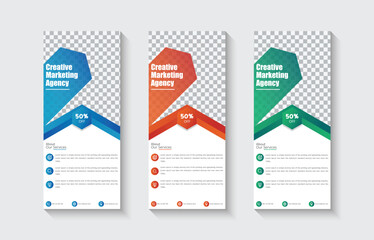Creative business corporate roll-up banner design, roll-up banner, x banner, vertical ad, template, Retractable banner stand