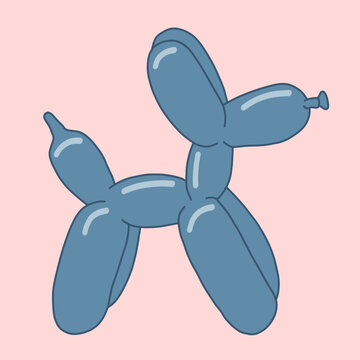 Playful Balloon Dog Illustration