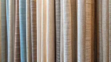 Fototapeta premium a collection of various fabric curtains display with colors