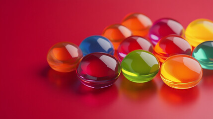 The multicolored jelly drops