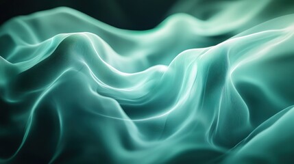 Fototapeta premium Abstract wave background in teal tones elegant and flowing soft waves curve gently artistic