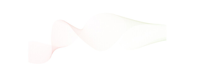 Wave line background with smooth shape. A beautiful wavy line on a white background that creates the optical illusion of waves. Horizontal banner template. Abstract futuristic template.