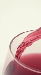 Pouring red wine into a glass with fine dining atmosphere