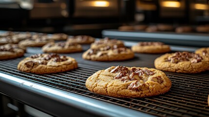 Freshly Baked Cookies on a Rustic Counter Creating a Cozy Atmosphere