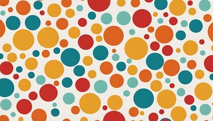 Abstract colorful random circles seamless pattern on white background,dot, colourful, colours, geometric, wallpaper, art, 4