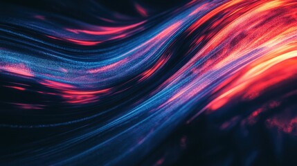Abstract fluid waves with blue and red hues creating visual harmony vibrant colors for elegant backgrounds