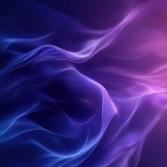 Obraz premium Abstract purple and blue flowing fabric background with a soft gradient and elegant wave pattern design