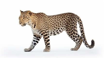Leopard Isolated on White Background