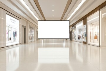 High Resolution Image of Banner Mockups Hanged Inside the Shopping Mall