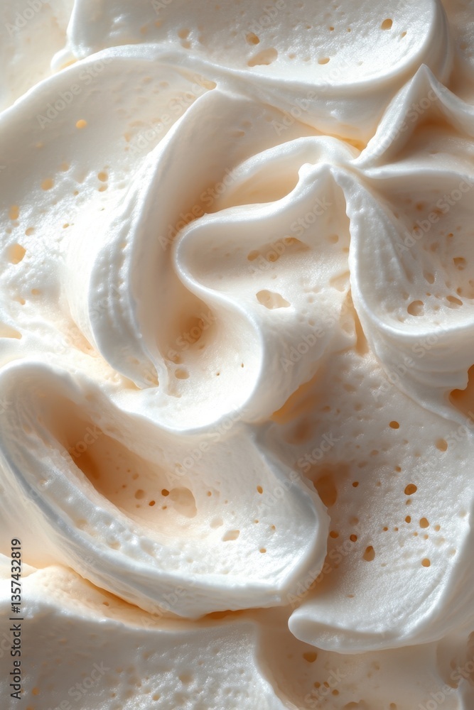 Poster creamy delightful frosting texture close up swirls of sweetness for dessert topping and baking proje