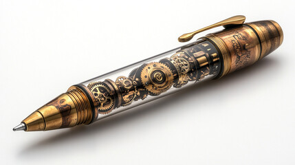 fountain pen on white background