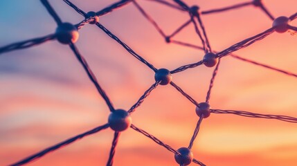 Fototapeta premium Magnified view of molecular structures in shape memory metal highlighting nanoscale mechanics