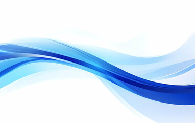 Fototapeta premium Elegant and modern abstract design featuring smooth blue waves against a clean background, perfect for presentations and digital art.