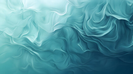 Obraz premium Abstract Oceanic Symphony: An ethereal and mesmerizing abstract image of flowing turquoise and blue hues, creating a sense of depth, movement, and tranquility, evoking the beauty of the ocean.