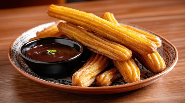 Delicious Bowl of Chuya Sticks Served with Flavorful Dipping Sauce