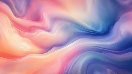 Obraz premium Ethereal fluidity of vibrant gradient hues blending smooth flowing forms in artistic expression dreamy effect