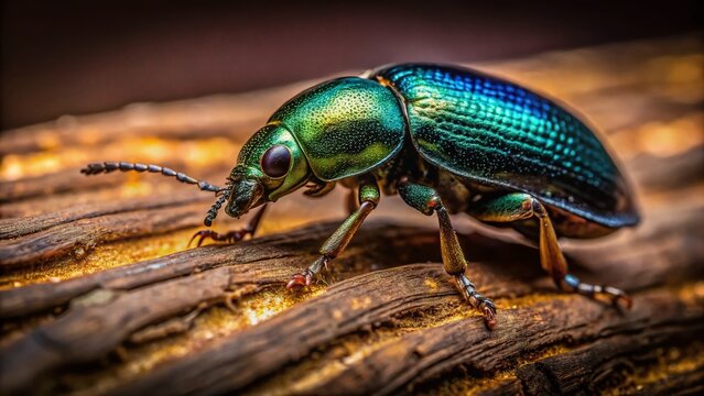 Low Light Macro Photography: Prionus Beetle Bite Wound on Wood