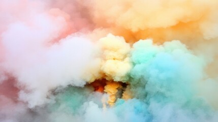 Volcanic eruption at twilight with crimson turquoise and gold lava rivers