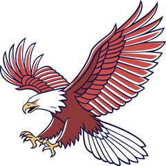 Powerful Eagle with Bold Wing Design