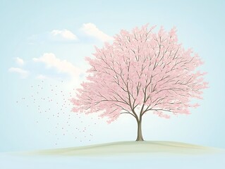 Fototapeta premium Pink Cherry Blossom Tree with Spring.