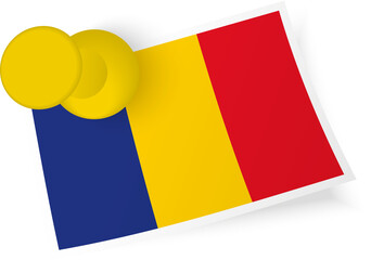 Romania Flag Pinned