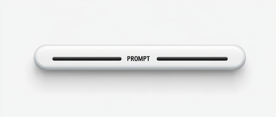 Minimalist white prompt bar with progress indicators, ideal for software interfaces and graphic design elements