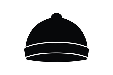 Silhouette art illustration of Beanie hat.eps