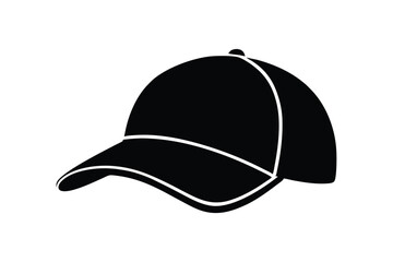 Silhouette art illustration of Baseball cap.eps