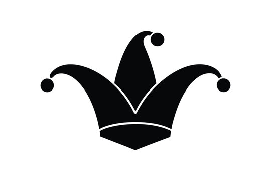 Silhouette art illustration of Jester hat.eps