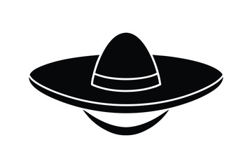 Silhouette art illustration of Sombrero hat.eps