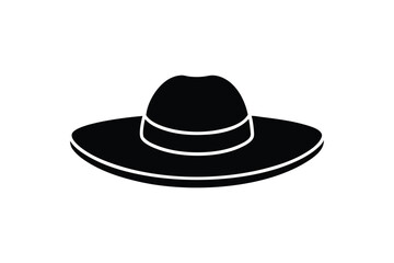 Silhouette art illustration of Straw hat.eps