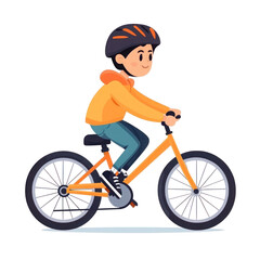 cyclist on a bicycle on transparent 