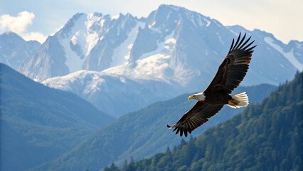 Fototapeta premium bald eagle in flight