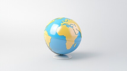 Fototapeta premium A colorful globe showcasing continents and oceans, symbolizing geography and global awareness.